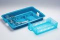 sterilization tray with surgical instruments, ready for