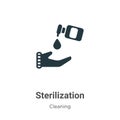 Sterilization vector icon on white background. Flat vector sterilization icon symbol sign from modern cleaning collection for