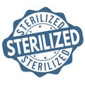 Sterilized sign or stamp Royalty Free Stock Photo