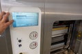 Sterilizer is operated and switched on via a touch display