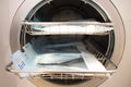 Sterilizing medical instruments in autoclave. Equipment for sterile cleaning of working medical instruments. Royalty Free Stock Photo