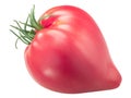 Sterling Old Norway heirloom tomato, pink oxheart type,  isolated Royalty Free Stock Photo