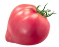 Sterling Old Norway heirloom tomato, pink oxheart type,  isolated Royalty Free Stock Photo