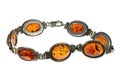 Sterling silver amber bracelet