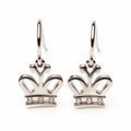 Sterling Silver And Diamond Crown Earrings With Spiritual Symbolism