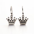 Sterling Silver Double Crown Earrings Inspired By Neo-pop Iconography