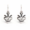 Sterling Silver Earrings With Iconographic Symbolism And Bold Colors