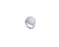 Sterling Silver Ring on White Background Royalty Free Stock Photo