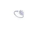 Sterling Silver Ring on White Background Royalty Free Stock Photo