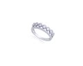 Sterling Silver Ring on White Background Royalty Free Stock Photo