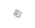Sterling Silver Ring on White Background Royalty Free Stock Photo