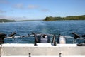 Stern of boat in sea