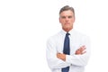Stern businessman with crossed arms Royalty Free Stock Photo