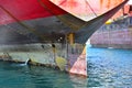 Stern of a cargo vessel Royalty Free Stock Photo