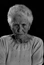 Stern Elderly Woman