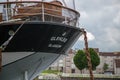 The stern of Glenlee at Glasgow Riverside Museum, Scotland Royalty Free Stock Photo