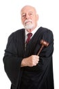 Stern Judge with Gavel Royalty Free Stock Photo