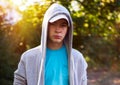 Stern Look Teenager Royalty Free Stock Photo