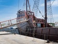 Stern of old 16th century Portuguese sailing ship