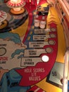 Stern Pinball machine playfield saucer lane detail