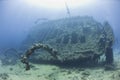 Stern section of a large shipwreck Royalty Free Stock Photo