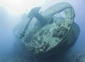 Stern section of a large shipwreck Royalty Free Stock Photo