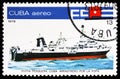 Stern trawler `Mar Caribe`, Cuban Fishing Fleet serie, circa 1978 Royalty Free Stock Photo