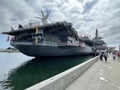 Stern view of the USS Midway in San Diego, CA Royalty Free Stock Photo