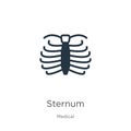 Sternum icon vector. Trendy flat sternum icon from medical collection isolated on white background. Vector illustration can be Royalty Free Stock Photo