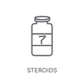 Steroids linear icon. Modern outline Steroids logo concept on wh