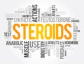 Steroids word cloud collage, health concept background