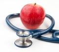 Stethoscope and an apple Royalty Free Stock Photo