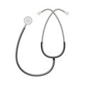 Stethoscope as Acoustic Medical Device for Auscultation Vector Illustration