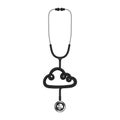 Stethoscope black color and cloud sign symbol made from cable