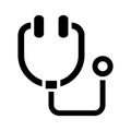 Stethoscope black glyph icon Royalty Free Stock Photo