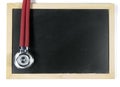 Stethoscope and blackboard Royalty Free Stock Photo