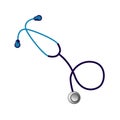 Blue realistic stethoscope