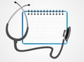Stethoscope book Royalty Free Stock Photo