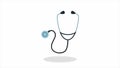 stethoscope cardilogy medical tool animation