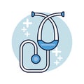 stethoscope cardio device isolated style icon