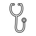 Stethoscope cardio device line style icon