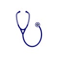 Stethoscope catoon style icon illustration