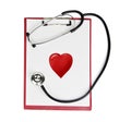 Stethoscope,clipboard,heart Royalty Free Stock Photo