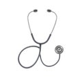 Medical Stethoscope 3d Rendering Icon on white background Royalty Free Stock Photo