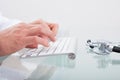 Stethoscope on a doctors desk Royalty Free Stock Photo