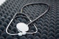 Stethoscope dual head phone medical equipment background