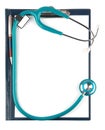 Stethoscope and empty document in a clipboard Royalty Free Stock Photo