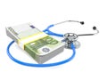 Stethoscope with euro currency