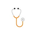 Stethoscope Flat Medical Icon Illustration Royalty Free Stock Photo