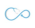 Stethoscope form a infinity symbol